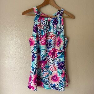 Aryeh Floral Halter Tank Top